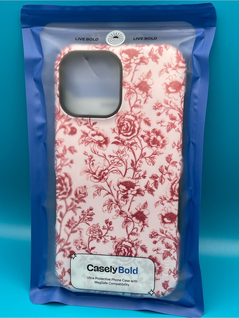 CaselyBold Pink Floral MagSafe Phone Case